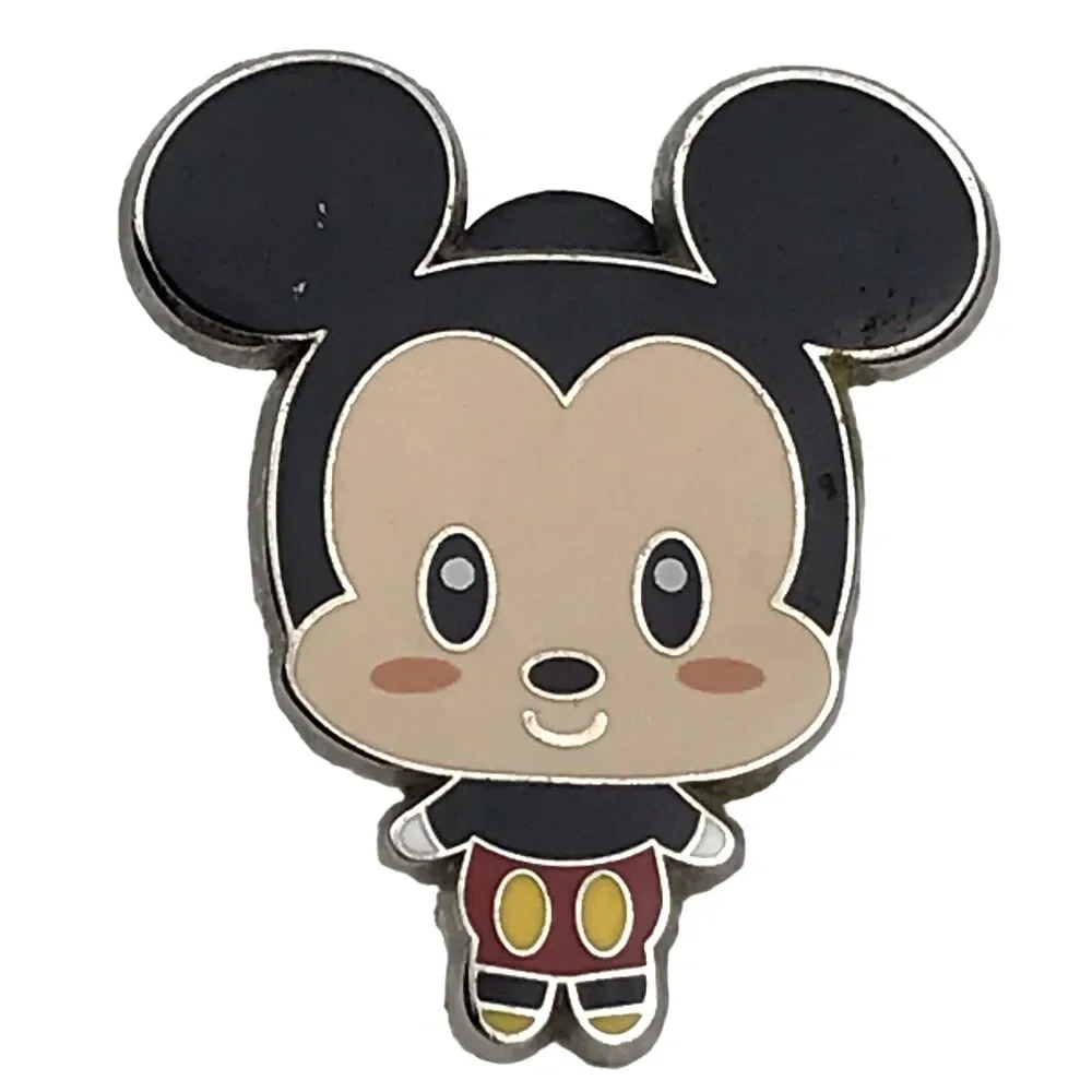 Disney Enamel Pin Brooch Multicolor Big Head Art Chibi Style Mickey Mouse